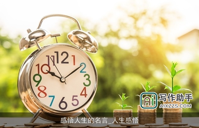 感悟人生的名言_人生感悟