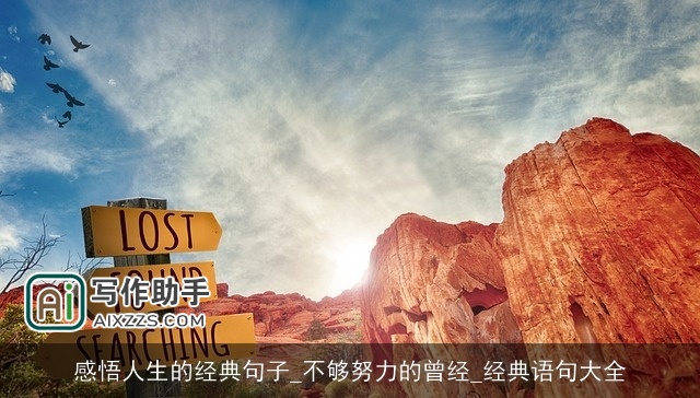 感悟人生的经典句子_不够努力的曾经_经典语句大全