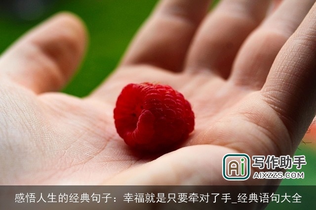 感悟人生的经典句子：幸福就是只要牵对了手_经典语句大全