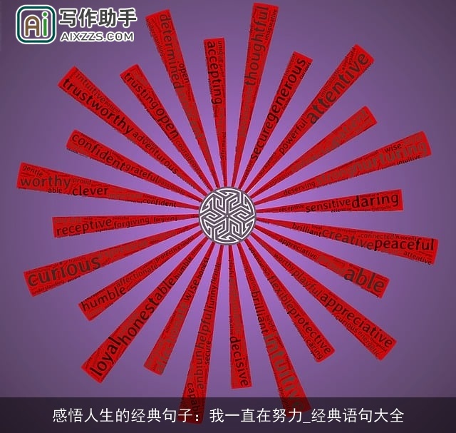 感悟人生的经典句子：我一直在努力_经典语句大全