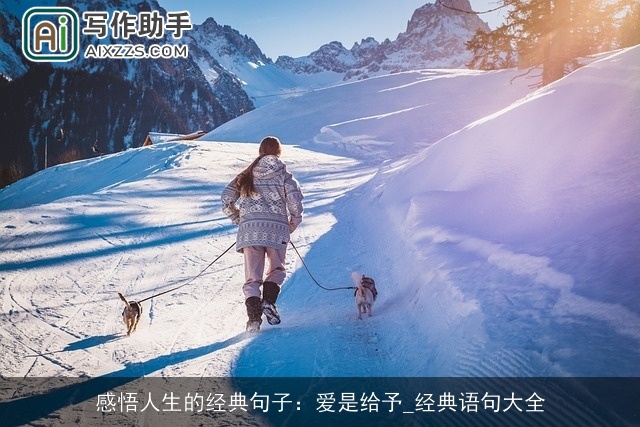 感悟人生的经典句子：爱是给予_经典语句大全