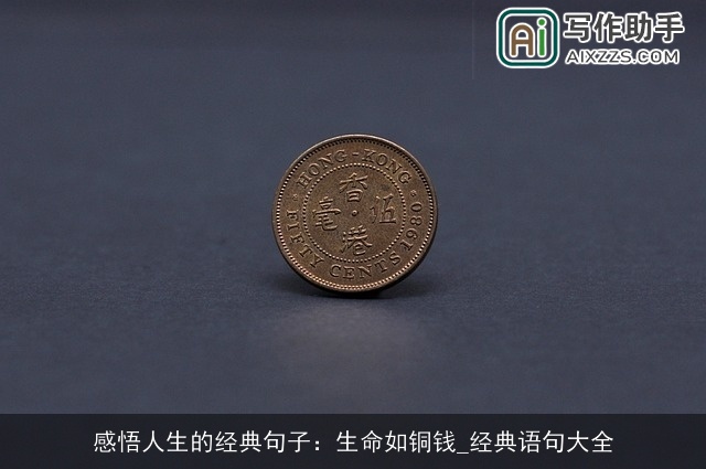 感悟人生的经典句子：生命如铜钱_经典语句大全