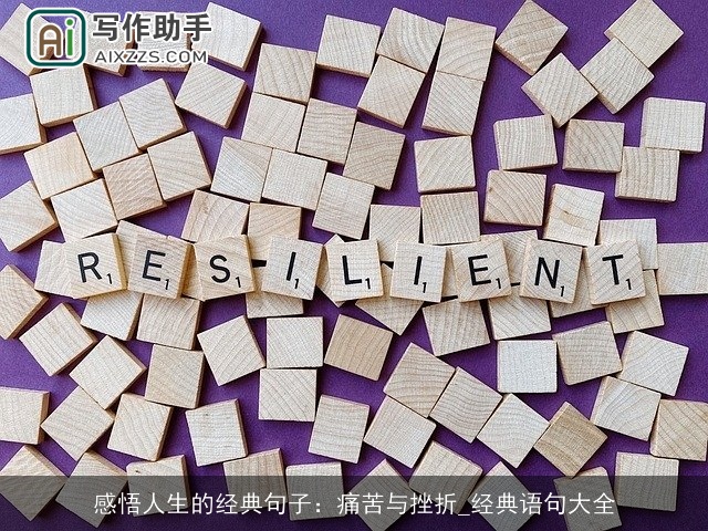 感悟人生的经典句子：痛苦与挫折_经典语句大全