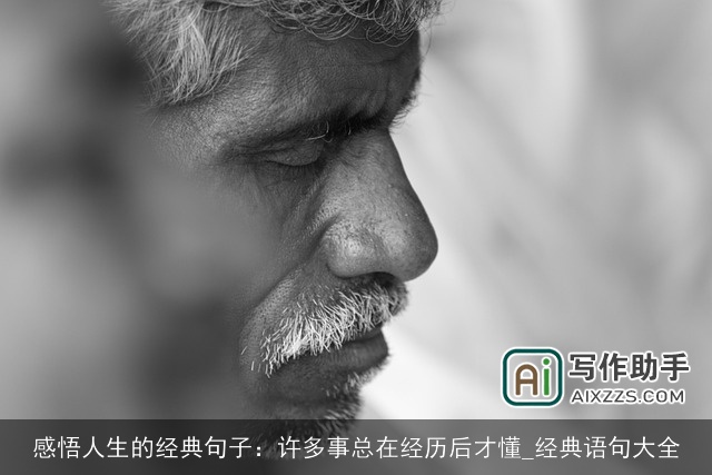 感悟人生的经典句子：许多事总在经历后才懂_经典语句大全