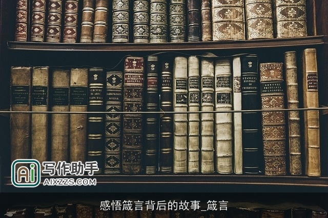 感悟箴言背后的故事_箴言