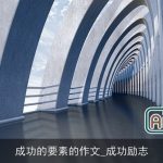 成功的要素的作文_成功励志