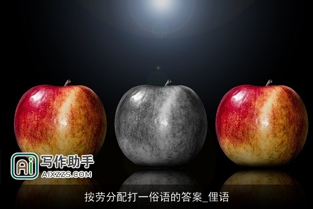 按劳分配打一俗语的答案_俚语