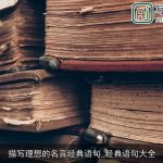 描写理想的名言经典语句_经典语句大全