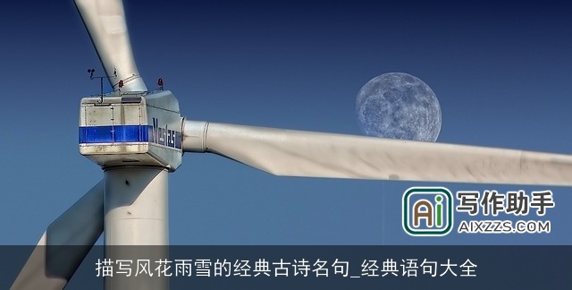 描写风花雨雪的经典古诗名句_经典语句大全
