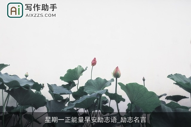 星期一正能量早安励志语_励志名言