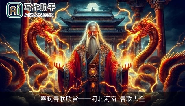 春晚春联欣赏——河北河南_春联大全