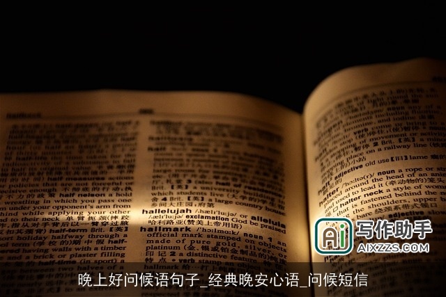 晚上好问候语句子_经典晚安心语_问候短信