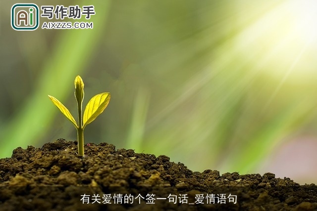 有关爱情的个签一句话_爱情语句