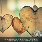 有关爱情的英文名言大全_英语名言