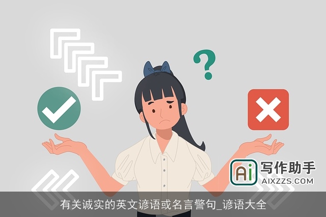 有关诚实的英文谚语或名言警句_谚语大全