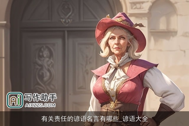 有关责任的谚语名言有哪些_谚语大全