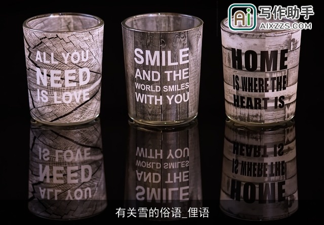 有关雪的俗语_俚语