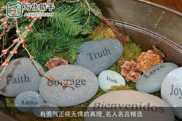 有勇气正视无情的真理_名人名言精选