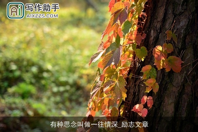 有种思念叫做一往情深_励志文章