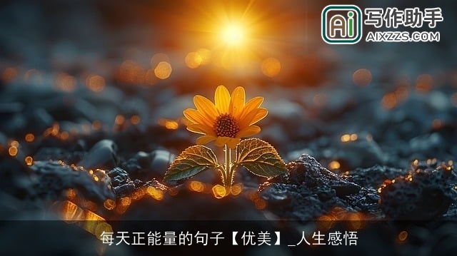 每天正能量的句子【优美】_人生感悟