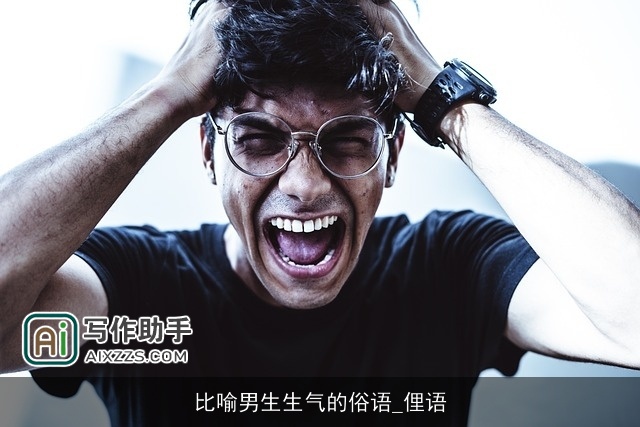 比喻男生生气的俗语_俚语