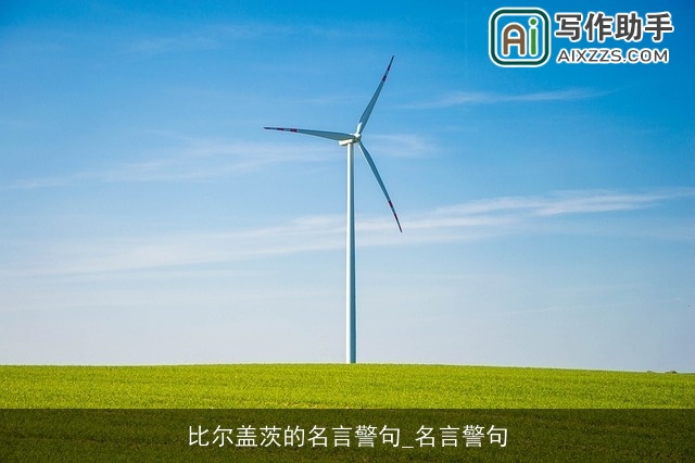 比尔盖茨的名言警句_名言警句