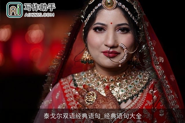 泰戈尔双语经典语句_经典语句大全