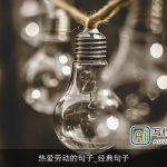 热爱劳动的句子_经典句子