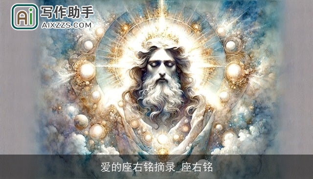 爱的座右铭摘录_座右铭