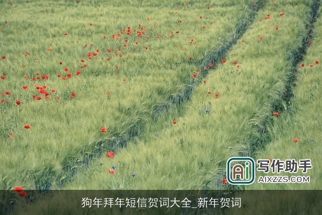 狗年拜年短信贺词大全_新年贺词