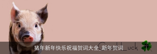 猪年新年快乐祝福贺词大全_新年贺词