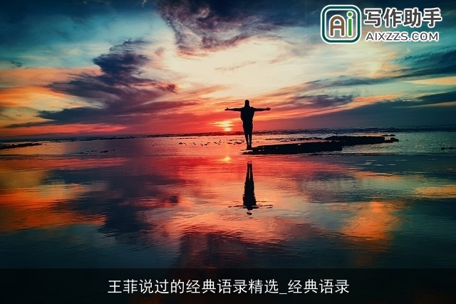 王菲说过的经典语录精选_经典语录