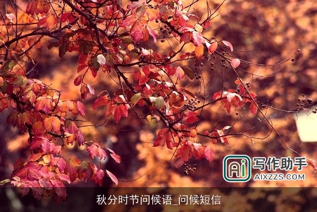 秋分时节问候语_问候短信