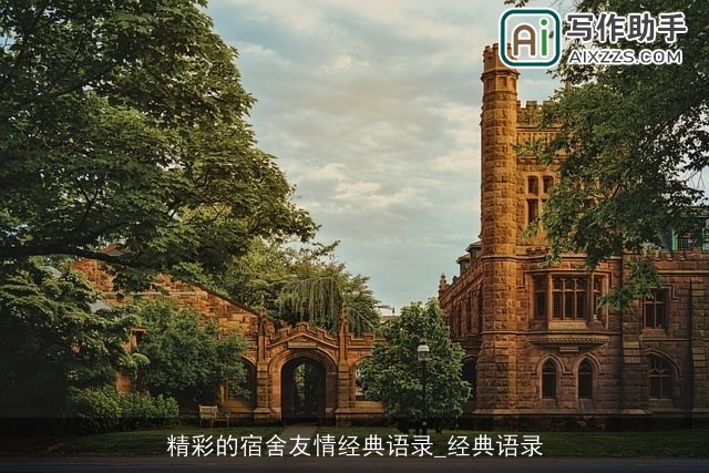 精彩的宿舍友情经典语录_经典语录
