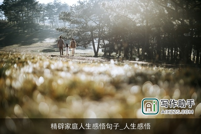 精辟家庭人生感悟句子_人生感悟