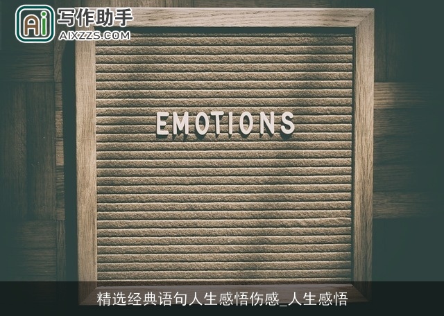 精选经典语句人生感悟伤感_人生感悟