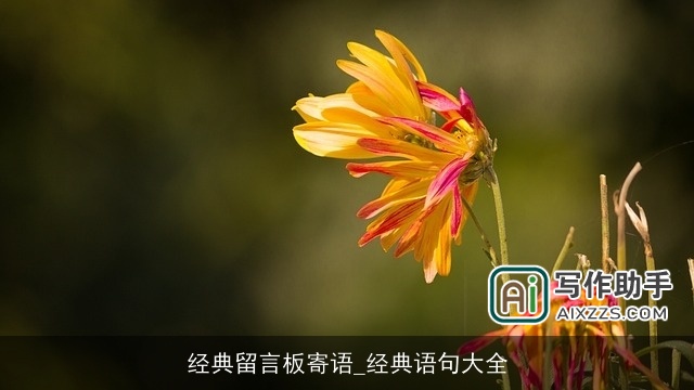 经典留言板寄语_经典语句大全