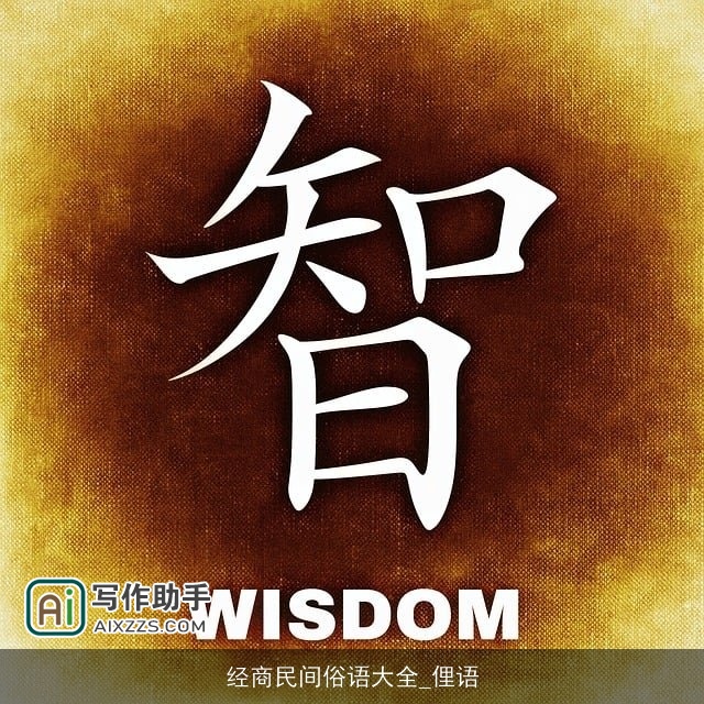 经商民间俗语大全_俚语