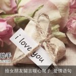 给女朋友留言暖心句子_爱情语句