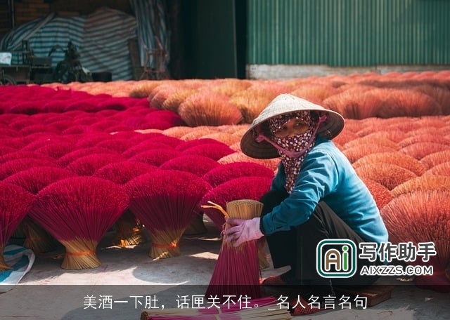 美酒一下肚，话匣关不住。_名人名言名句