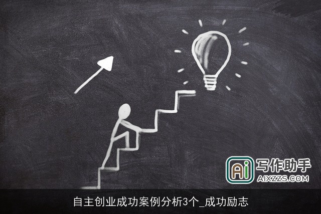自主创业成功案例分析3个_成功励志