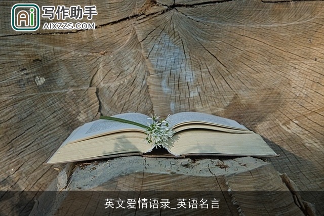 英文爱情语录_英语名言