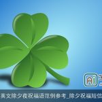 英文除夕夜祝福语范例参考_除夕祝福短信