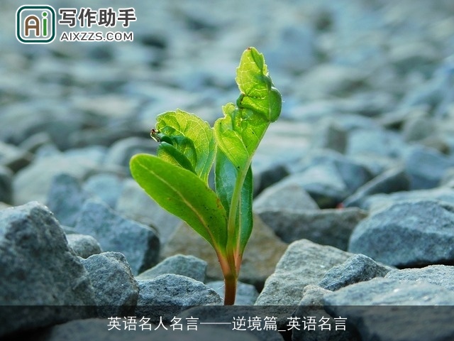 英语名人名言——逆境篇_英语名言