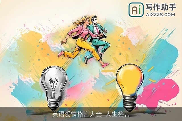 英语爱情格言大全_人生格言