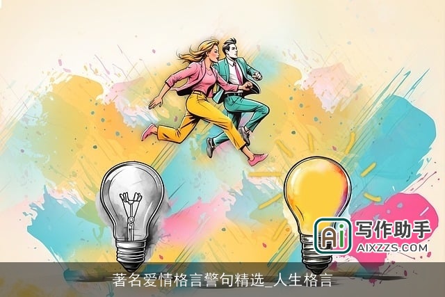 著名爱情格言警句精选_人生格言