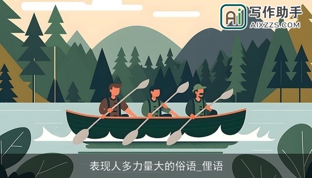 表现人多力量大的俗语_俚语