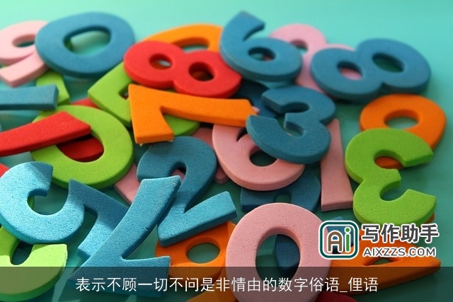 表示不顾一切不问是非情由的数字俗语_俚语