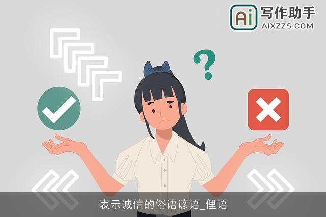 表示诚信的俗语谚语_俚语