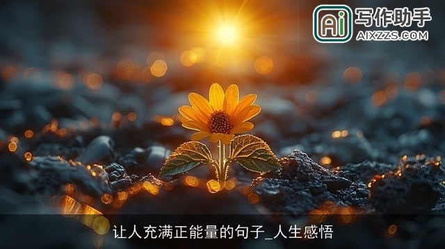 让人充满正能量的句子_人生感悟